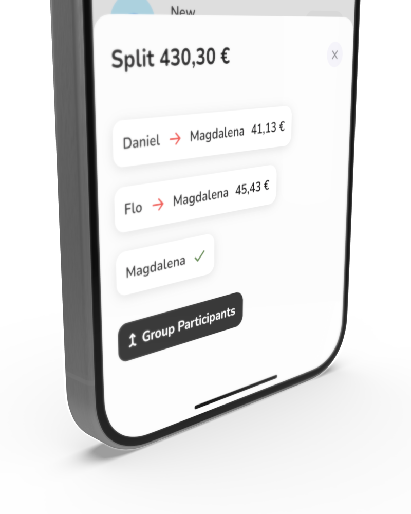 Split expenses feature